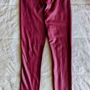 ZYIA cranberry metallic leggings